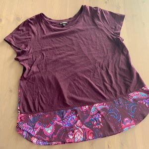 Express Cotton/Sheer Top